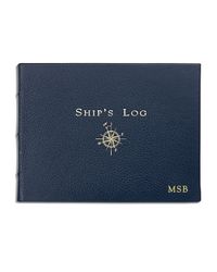 Ship's Log Leather Bound Book, Personalized