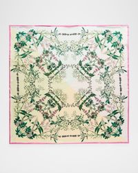 Abigail Double-Sided Floral Silk Scarf