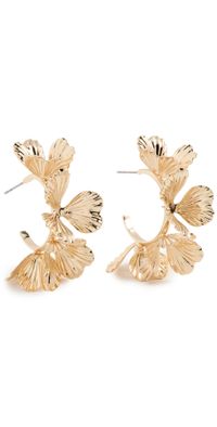 BaubleBar Fiorella Gold Floral Earrings Gold One Size