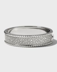 ROCK & DIAMONDS Medium 18K White Gold Bangle