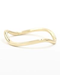 Wave 14k Gold Band Ring