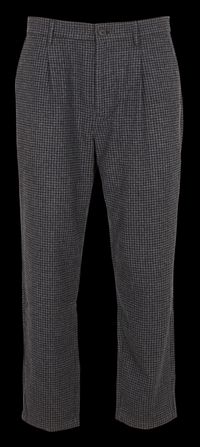 Minimum - Pantalon chino 7/8 ème en laine mélangée imprimé - Taille 34 - Argent