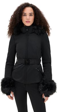 Goldbergh Giselle Ski Jacket with Faux Fur Trim Black 42