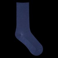 Bleuforet - Chaussettes en coton côtelé - Taille 39/41 - Bleu
