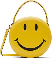 Moschino Sac jaune à image de Smiley