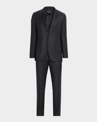 Men's Trofeo Wool Plaid Two-Piece Suit