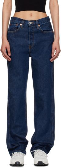 Re/Done Jean décontracté 90s bleu à taille haute