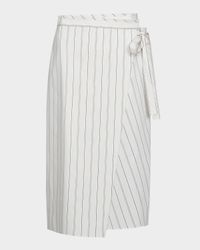 Stripe Wrap Skirt