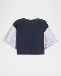 Toula Puff-Sleeve Combo Top