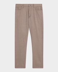 Men's Wool Sharkskin Slim Five-Pocket Pants