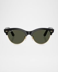 Clubmaster Way Plastic Square Sunglasses