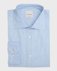 Men's Cotton Stitched Gradient Stripe Dress Shirt