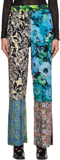 Marine Serre Pantalon multicolore à motif graphique