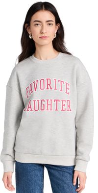 Favorite Daughter Collegiate Sweatshirt Heather Grey XS