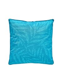 Today Linge De Maison - Coussin déperlant imprimé - Taille 40x40 - Bleu