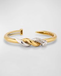 Polished Two Tone Twisted Nail Cuff