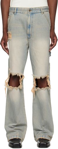 We11done Blue Distressed Jeans