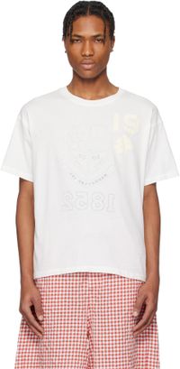 Bode T-shirt réversible blanc cassé à armoiries