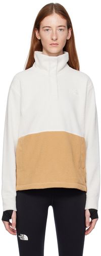 The North Face White & Beige Pali Sweater