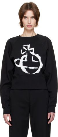 Vivienne Westwood Black Stencil Orb Athletic Sweatshirt