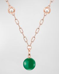 Happy Diamonds Planet 18K Rose Gold Agate Necklace
