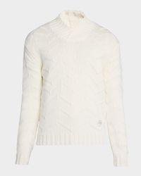 Men's Wool Chevron Shawl Knit Sweater