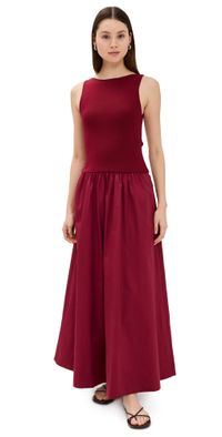 St. Agni Bateau Cut Out Dress Berry XS