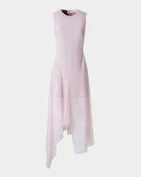 Double Layer Techno Tulle Midi Dress