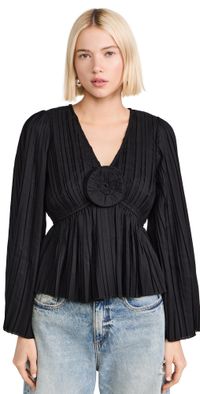 Sea Nomi Solid Rosette Top Black 6