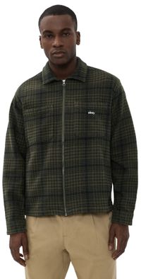 Obey Parker Zip Shirt Jacket Rosin Multi S