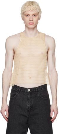 Eckhaus Latta Yellow Net Tank Top