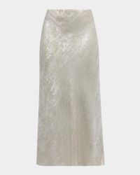 Clover Brushed Metallic Slip Skirt