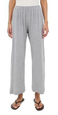 DONNI. The Jersey Simple Crop Pants Heather Grey XXL