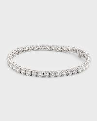 18K White Gold FG-SI1 Diamond Tennis Bracelet, 13.2tcw, 7"L