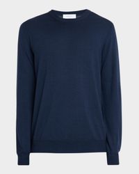 Men's Wool Knit Classic-Fit Crewneck Sweater