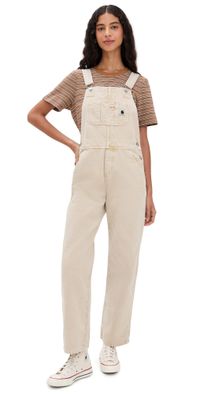 Carhartt WIP Bib Overall Straight Jeans Dusty H Brown XS