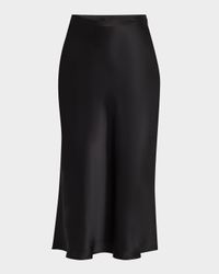 Silk Midi Slip Skirt