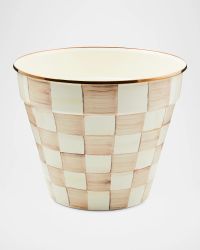 Mocha Check Extra Large Garden Pot