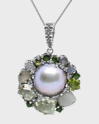 Multi-Stone Mabe Pearl Necklace