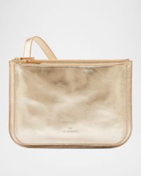 Roseto Metallic Leather Crossbody Bag