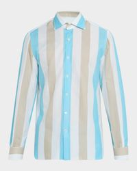 Men's Cotton Awning Stripe Sport Shirt