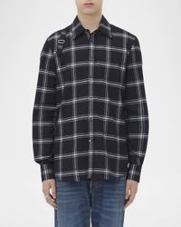 Men's Windowpane Harness Sport Shirt