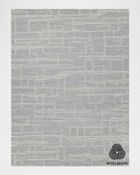 Park City Hand-Tufted Light Gray/Ivory Rug, 6' x 9'