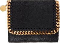 Stella McCartney Black Falabella Small Flap Wallet