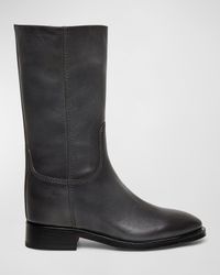 Fleeces Leather Mid Boots