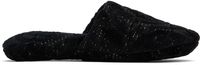 Versace Underwear Black Barocco Slippers