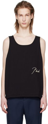 Rhude SSENSE Exclusive Black Tank Top