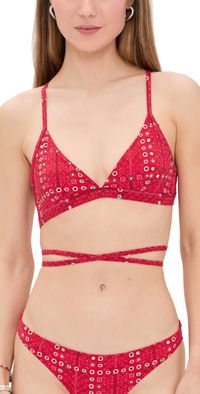 Isabel Marant Solange Bikini Top Red 44