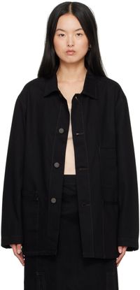 LEMAIRE Black Heavy Denim Jacket