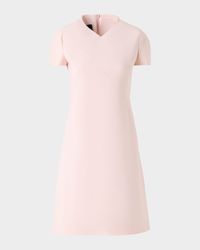 Double-Face Cotton-Silk A-Line Dress